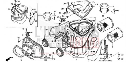 FILTRE A AIR VTR1000SP2 de 2002